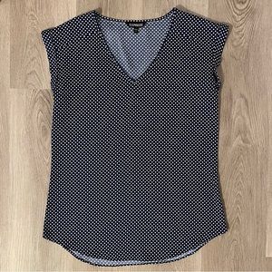 Express Polka Dot Short Sleeve Top